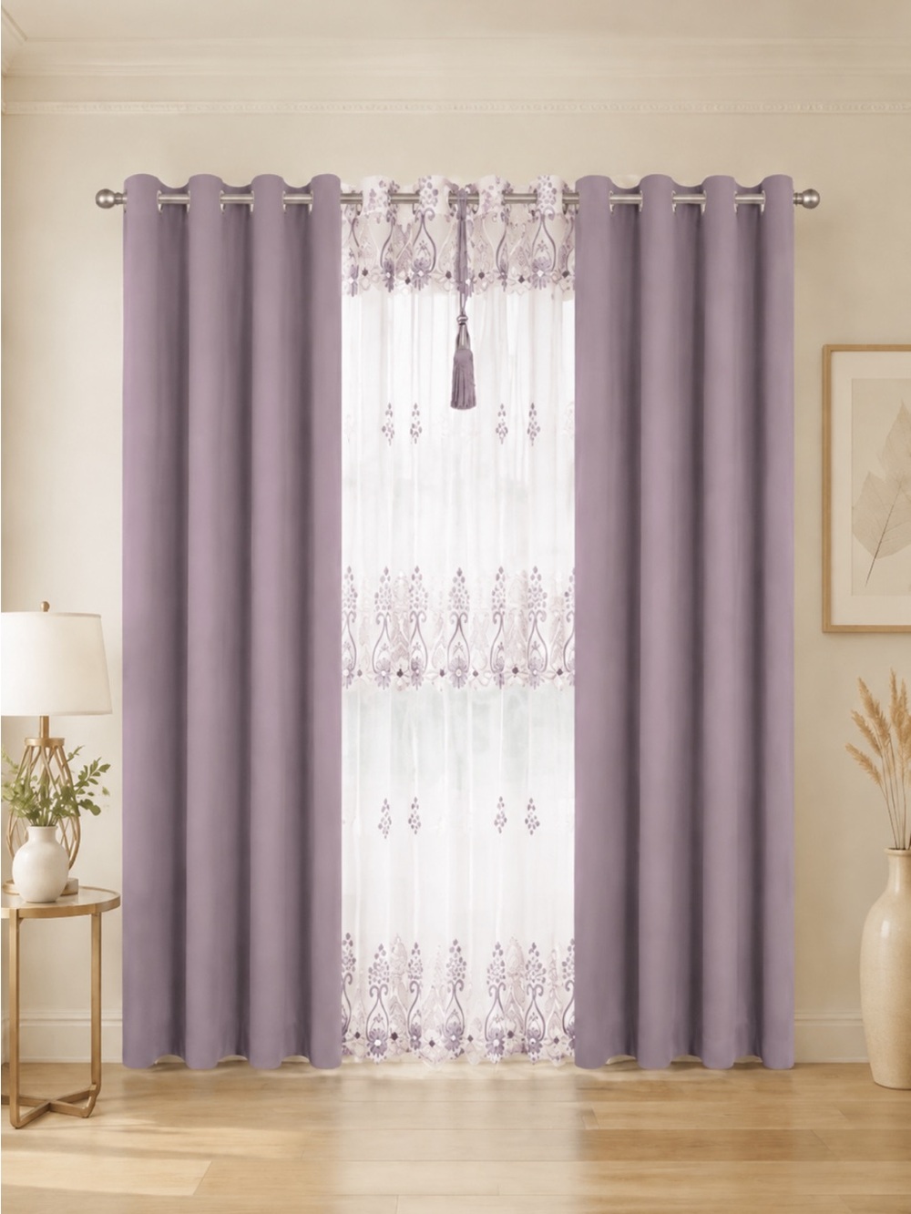 Lavender Grommet Thermal Blackout Curtain Panel by